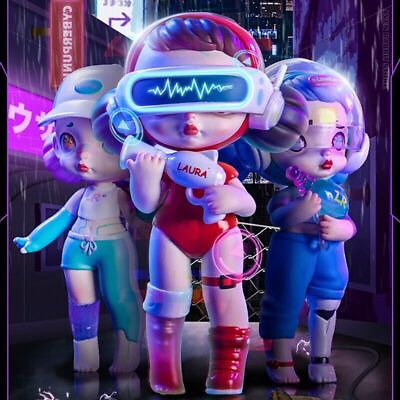 #ad Original Laura Cyberpunk Blind Box Mystery Figures Action Toys Birthday Gift $13.80