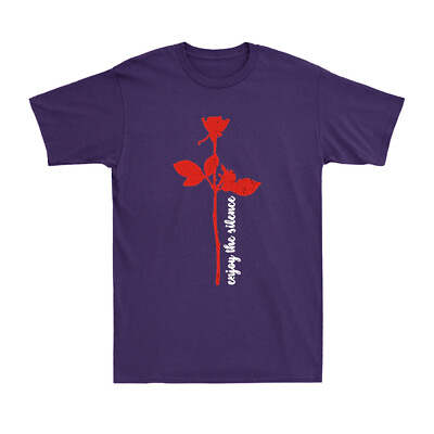#ad Enjoy The Silence Mens Music Classic Novelty Flower Silhouette Men#x27;s T Shirt $19.99