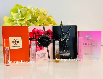 #ad #ad 4 Women Designer Perfume Sample Vial Tory Burch Viktor amp; Rolf Flowerbomb YSL NEW $12.99