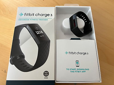 #ad Fitbit Charge 3 Fitness Activity Tracker Graphite Black open box $89.00
