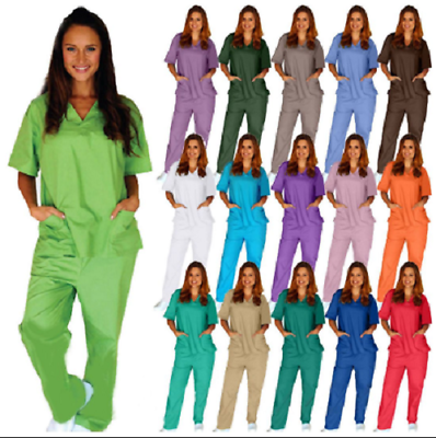 Medical Nursing Scrub Set NATURAL UNIFORMS Men Women Unisex Top Pants BP101 $20.85