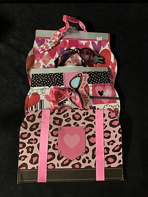 #ad 3 Pack Love Themed Gift Bags With Handle Purse Shaped Bag Red Pink Color $4.90