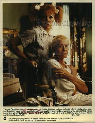 #ad 1991 Press Photo Actresses Lynn Redgrave and Vanessa Redgrave on ABC Television $19.99