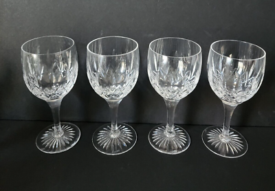 #ad 4 Stuart Crystal GLENCOE Pattern Claret Wine Goblet Glasses 6 1 8quot; $79.99
