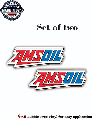 #ad AMSOIL RACING MOTOR OIL VINYL DECAL STICKER CAR BUMPER 4MIL BUBBLE FREE US MADE $25.99