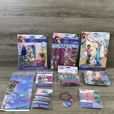 Lot Of 10 Disney Frozen Birthday Party Supplies Favors Decorations New $54.99