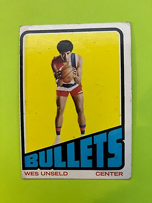 #ad 1972 73 Topps #21 Wes Unseld Baltimore Bullets F G $3.00
