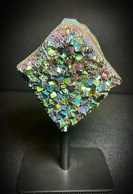 #ad Rainbow Titanium Aura Quartz On A Stand Gift Crystal Home Décor GBP 35.00