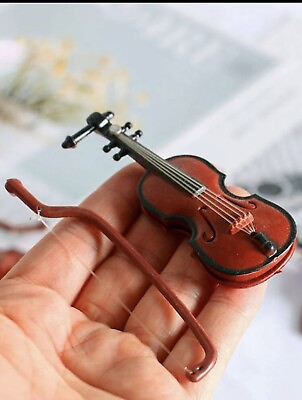 #ad Kids Toy Violin Mini Violin With Bow Gag Gift Piece Funny Worlds Smallest Cry It $6.64