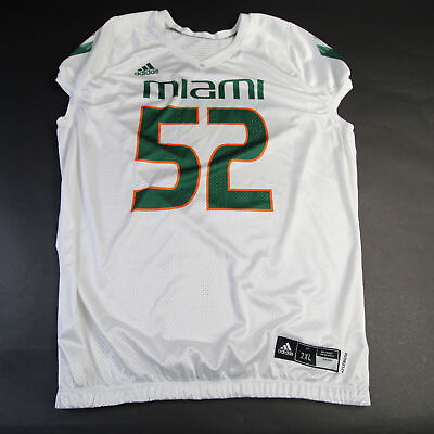 #ad Miami Hurricanes adidas Practice Jersey Football Men#x27;s White New $17.49