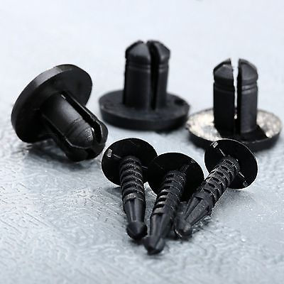 #ad 50X Black Push Type Bumper Fastener Rivets Trim Clips fit 8.5mm Hole For Renault $4.39