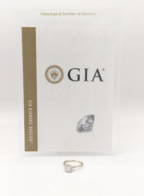 #ad GIA 14k 2.46g Solid White Gold Diamond Graded Certified Wedding Ring Size 5.75 $1871.20