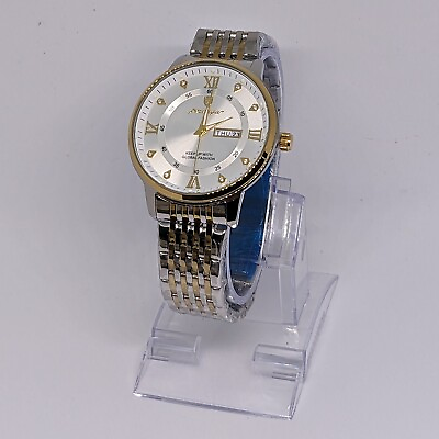 #ad Poedagar Unisex Stainless Steel Watch Luxury Calendar Watch Gold White Dial GBP 14.99