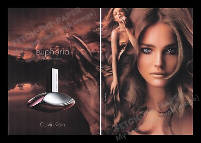Calvin Klein Euphoria Perfume 2000s Print Advertisement Ad 2 pages 2006 Sexy $10.99