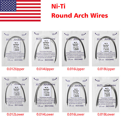 #ad 20 packs Dental Orthodontic Super Elastic Niti Round Arch Wires Ovoid Form $17.80