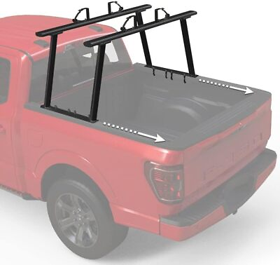 #ad Aluminum Adjustable Pickup Truck Bed Ladder Rack w Ladder Stops 1000lbs Capacity $229.99