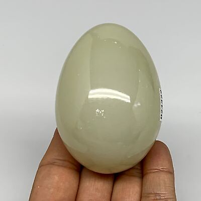 #ad 258.4g 2.8quot;x2quot; Natural Green Onyx Egg Gemstone Mineral from Pakistan B24322 $9.00