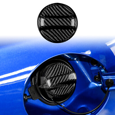 #ad Black Fuel Tank Gas Cover Carbon Fiber For Subaru WRX STI XV BRZ Outback Impreza $35.99