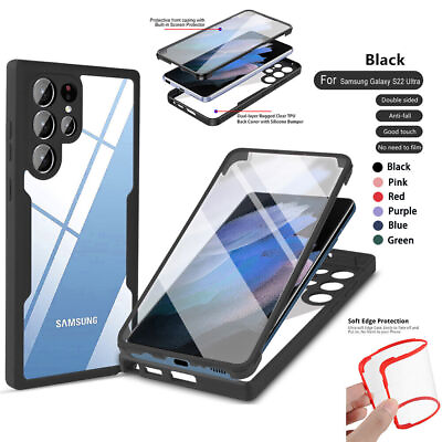#ad 360 Full Protector Case For Samsung S23 S22 S21 Modern Cover Screen Protector $10.64