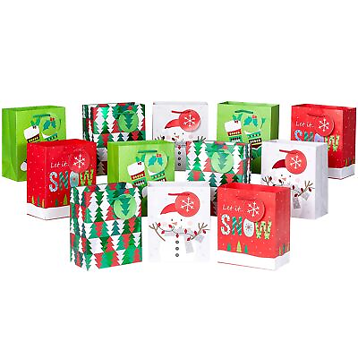 #ad 12 Pack 6quot; Small Christmas Gift Bags With Handle $20.09