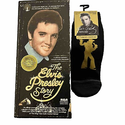 #ad Elvis Presley 8 Track Collection The Elvis Presley Story RCA and Socks Gift Lot $15.00