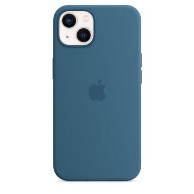 #ad Genuine Apple iPhone 13 Silicone Case with MagSafe Abyss Blue $14.00