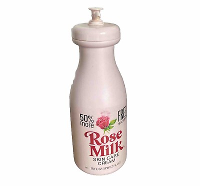 #ad Vintage Rose Milk Lotion Pump Top 18oz Moisturizer Skin Care Cream RARE USA $149.99