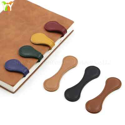 #ad YY Cheaper pu Magnetic Leather Bookmark Reader Gift Initial Bookmark Gift $9.99