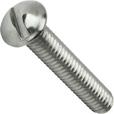 #ad #ad 2 56 Round Head Machine Screws Slotted Drive Stainless Steel All Lengths $137.14