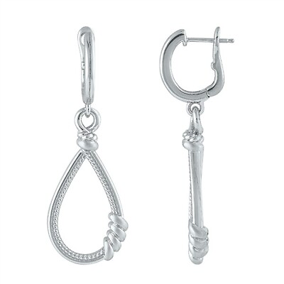 #ad Judith Ripka Sterling Silver Love Knot Pear Drop Earring for Women $69.99