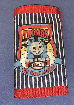#ad G8 ‘98 THOMAS THE TANK ENGINE TRAIN amp; FRIENDS #1 CHILD BLUE WHITE TRIFOLD WALLET $9.60