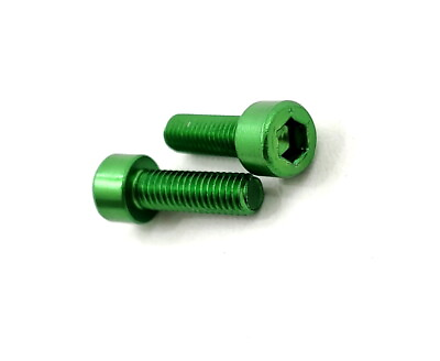 #ad Miles Wide Anodized Aluminum Bicycle Water Bottle Cage Bolts Green $9.81