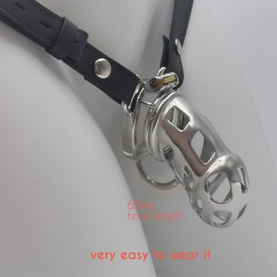 #ad Mamba Cage Big Stainless Steel Straps Belt male Chastity Device Rings Couple C $63.60