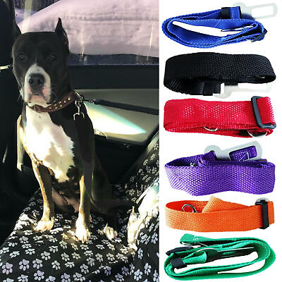 #ad 2X Adjustable Dog Cat Car Safety Belt Pet Vehicle Seat Belt Leash for Dog Travel $7.99