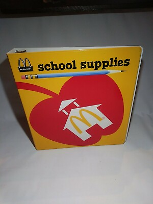 #ad Vintage Mcdonalds School Supplies Binder.1994 Great shape $39.99