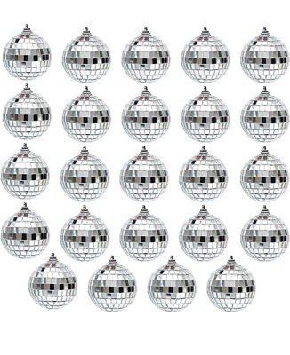 24 Pcs Christmas Ornaments Mini Disco Ball Party Decorations mini Christmas Ball $12.99