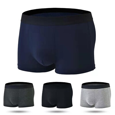 #ad Underpants Men Light Gray Panties Pouch Sapphire 1pc Black Shorts Solid $9.51