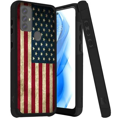 #ad Vintage US Flag Rugged Impact Guard Case for Moto G Play 2023 $14.95