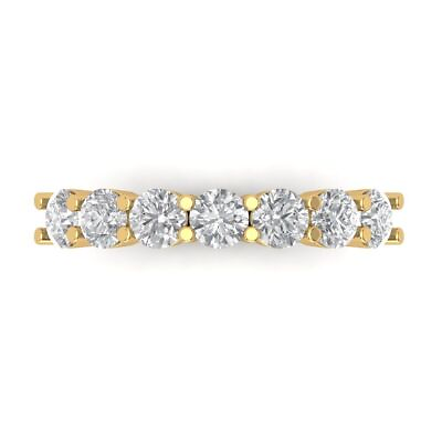 #ad 1.07 CT Round Wedding Wedding Ring Band 14k Yellow gold simulated diamond $237.49