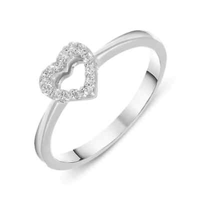 #ad Round Cut White Moissanite In Pure 950 Platinum Engagement Hollow Heart Ring $490.00