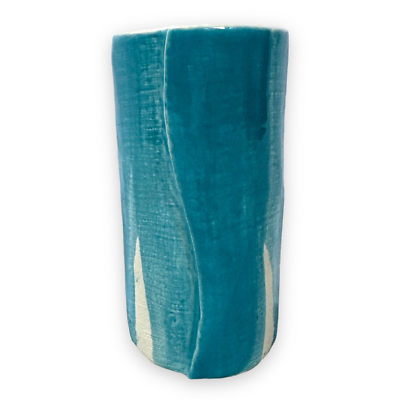 Elephant Ceramics Art Vase Stoneware Michele Michael For West Elm Blue 5.75quot; $49.99