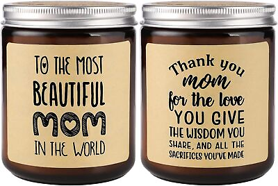 #ad Candle Gift Set for Mom Box of 2 Scented Gifts Best 2 Pack Brown $22.03