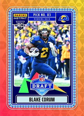 #ad 2024 Panini Instant NFL Blake Corum Draft Night SP Rookie Card **Pre Sell** $6.48