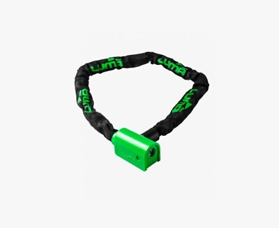 #ad LUMA Enduro 5 Bike Chain Lock with Keys Green Heavy Duty Anti Theft Lock $14.99
