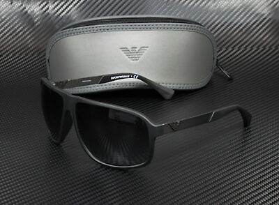 EMPORIO ARMANI EA4029 50638G Black Rubber Grey Gradient 64 mm Men#x27;s Sunglasses $62.95