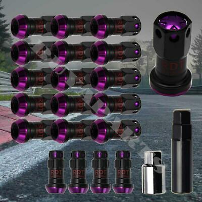 #ad For Toyota Scion 12x1.5 Close End HeavyDuty Steel Extended Lug Nuts Black Purple $34.49