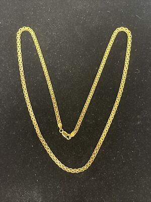 #ad 24” Gold Sterling Silver Link Necklace 12 Grams 3.7 MM $24.99