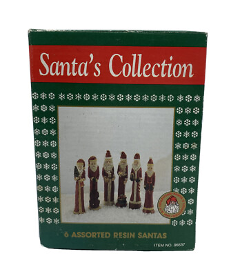 #ad CHRISTMAS Santa’s Collection Resin Santa Statues Set of 6 1994. $5.59