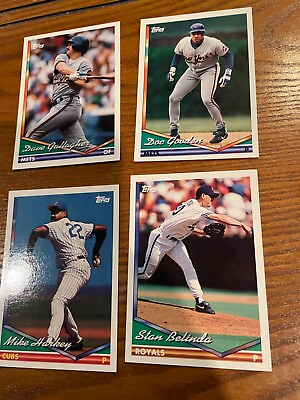 #ad 1994 Dave Gallagher Mike Harkey Doc Gooden Stan Belinda Baseball Cards $4.89