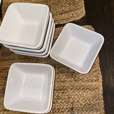 #ad Pampered Chef Simple Additions Small Square White Bowl Square Bowl 5”x5” $50.00